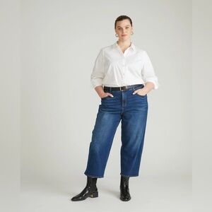 Universal Standard Blue Bae Boyfriend Crop Jeans